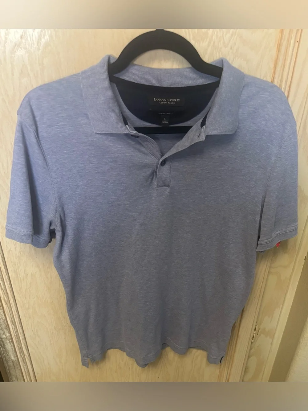 Banana Republic Men's Luxury Touch Performance Polo Shirt Light Blue Sz Small